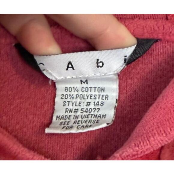 Cabi Jacket Women Medium Dark Pink Full Zip‎ Velour Loungewear Hooded Style 148 - Picture 4 of 7